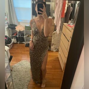 Fashion nova Myla sequin gown.